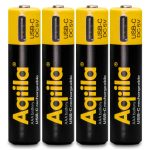 Aqiila Rechargable AAA Battery, 4-pack