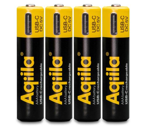 Aqiila Rechargable AAA Battery, 4-pack